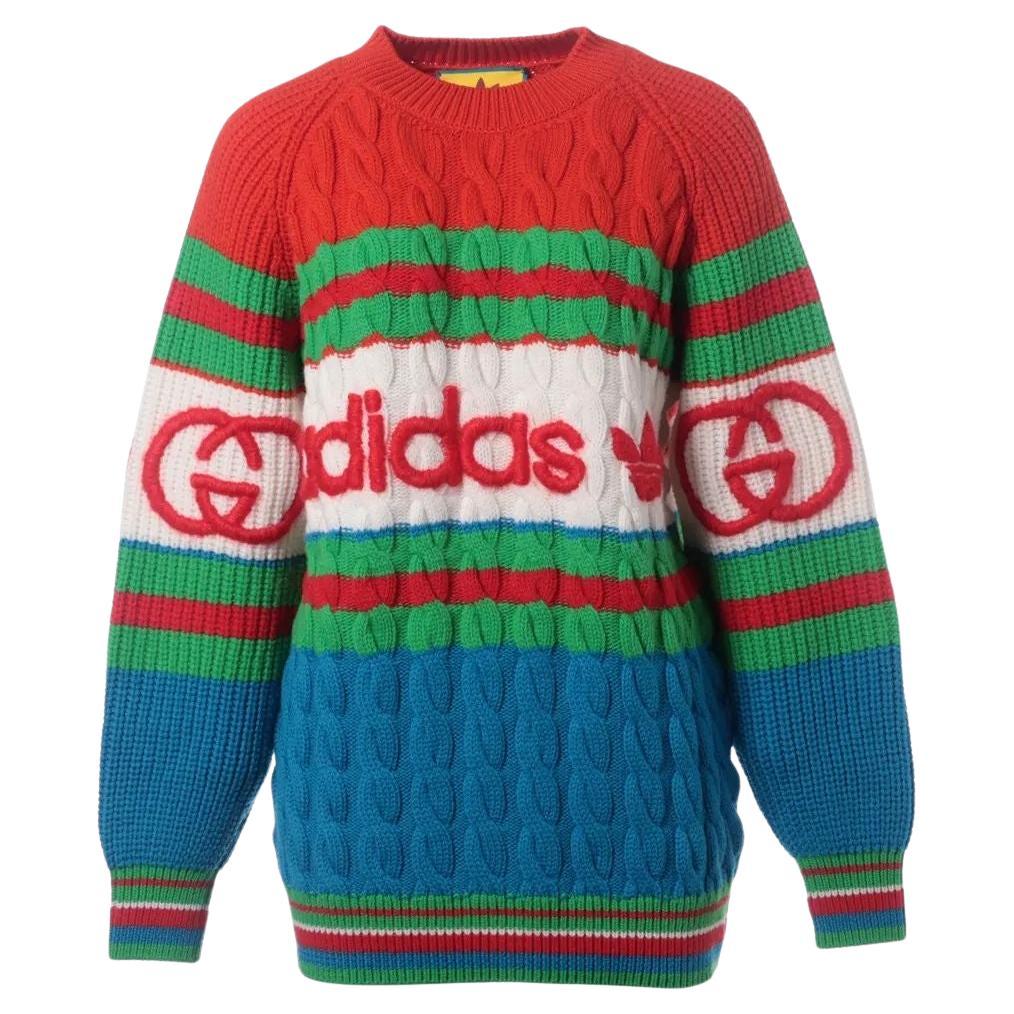 Maglia in lana e mohair Gucci x Adidas  Multicolore