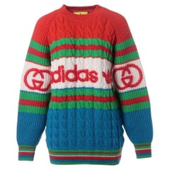 Maglia in lana e mohair Gucci x Adidas  Multicolore