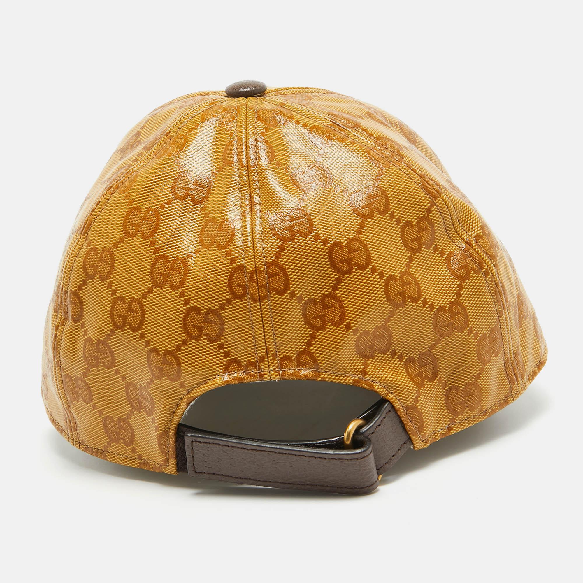 Gucci X Adidas Yellow GG Coated Canvas Baseball Cap XS In Good Condition In Dubai, Al Qouz 2