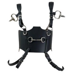 Gucci X Alessandro Michele Fall/Winter 2021 Look 47 Black Leather Harness