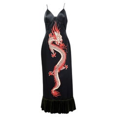 Gucci X Alessandro Michele Frühjahr 2022 Look 93 Langes Drachenkleid