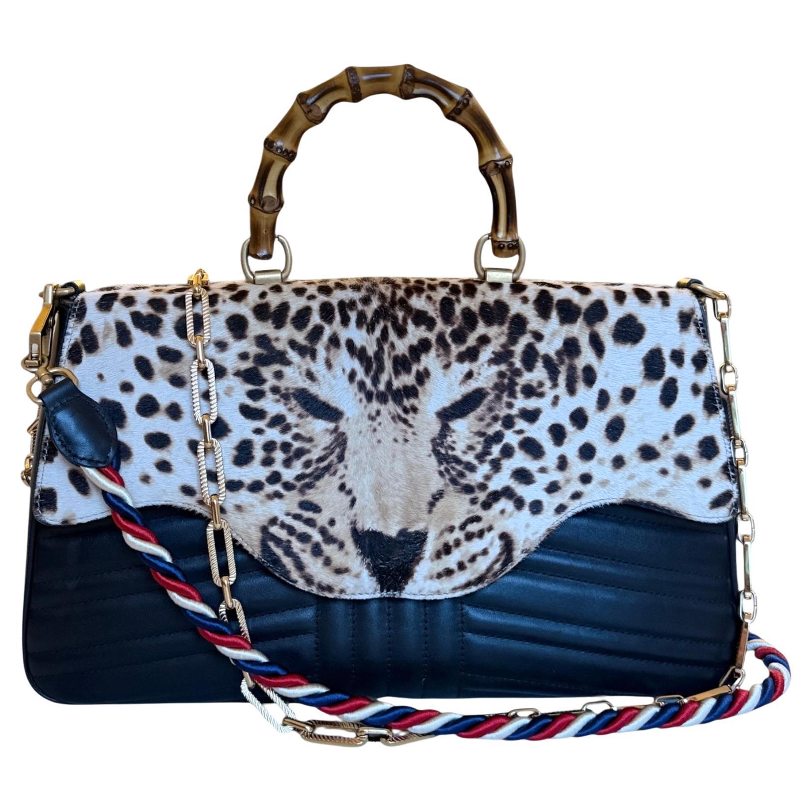 Borsa con patta leopardata Gucci X Alessandro Michele, Primavera/Estate 2017