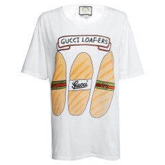 Gucci X Angelica Hicks White Cotton Geek Loafers Printed T-Shirt XL