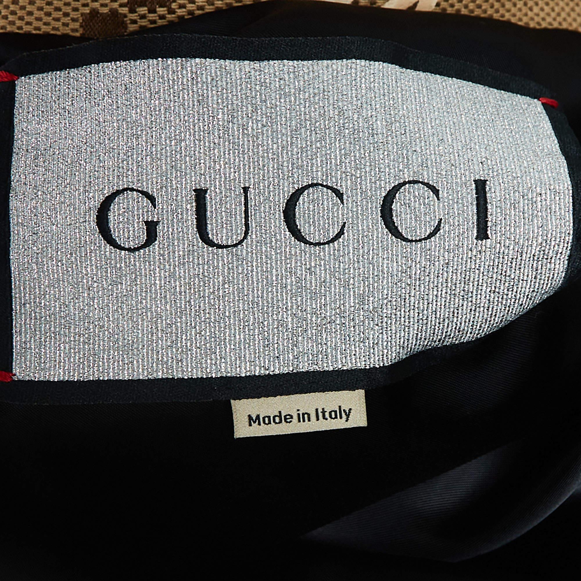 Gucci x Balenciaga Beige The Hacker Project Jumbo GG Segeltuchjacke S Damen