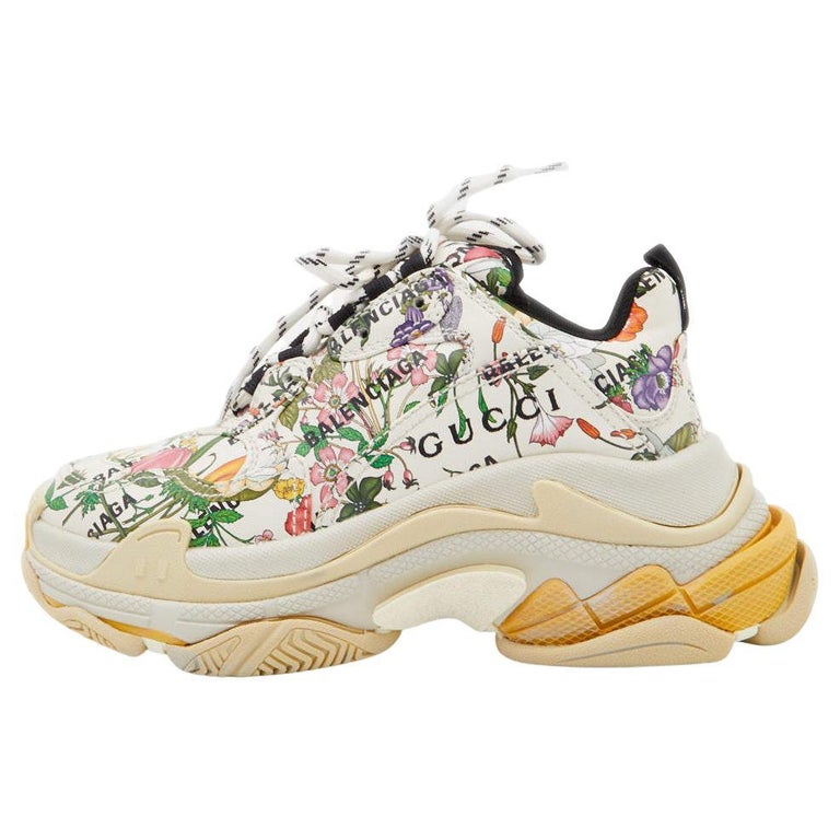 Gucci x Balenciaga Cream The Hacker Project Triple S Sneakers Size 36 For  Sale at 1stDibs