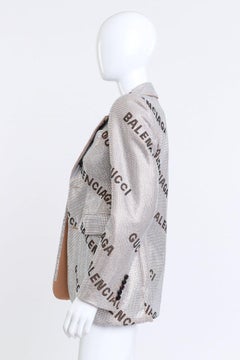 Gucci X Balenciaga Crystal Logo Hourglass Jacket (Small)