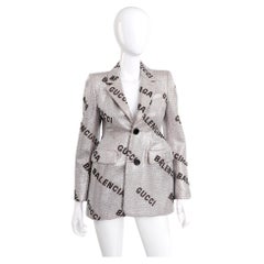 Gucci X Balenciaga Crystal Logo Hourglass Jacket (Small)