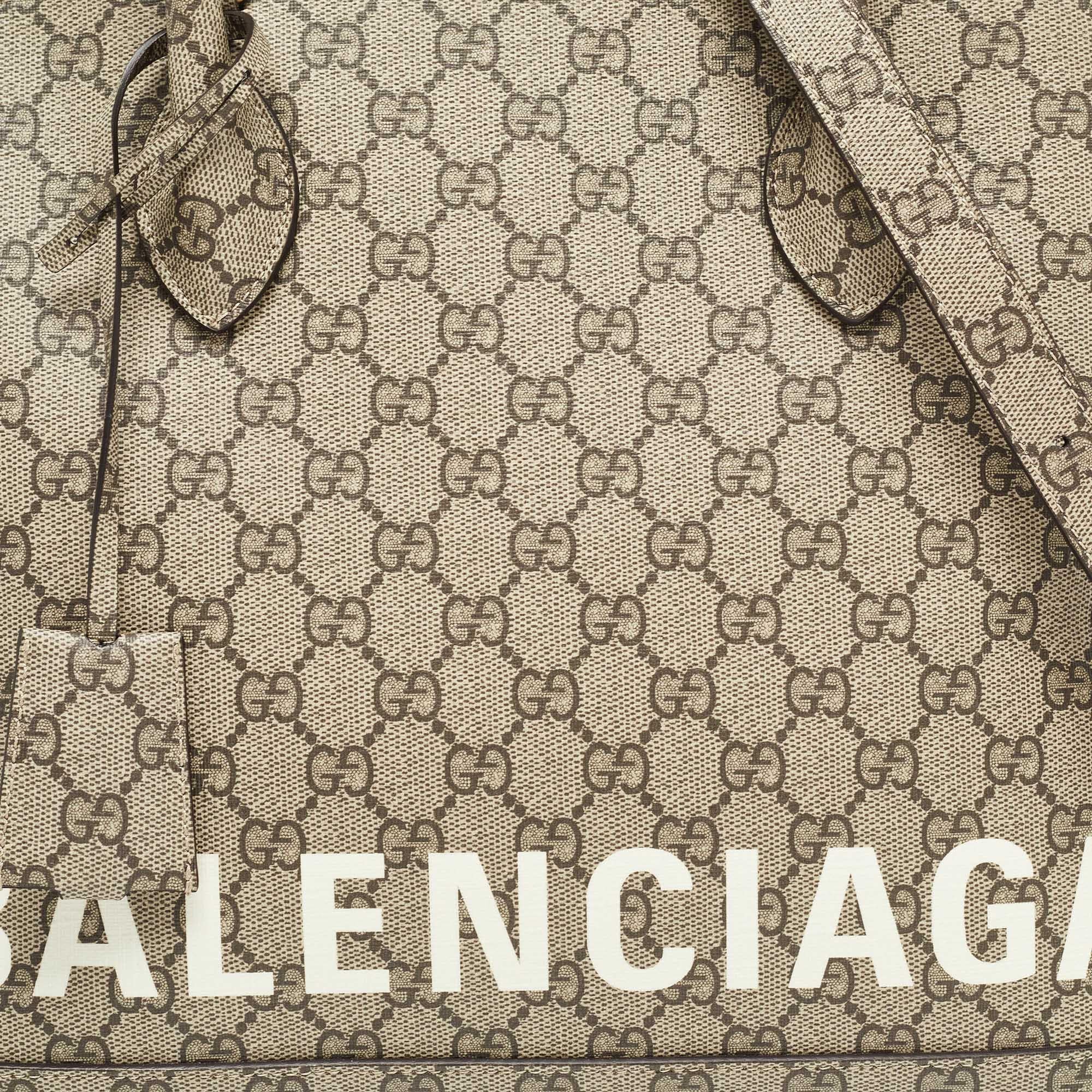 Women's Gucci x Balenciaga GG Supreme Canvas Medium The Hacker Project Ville Satchel For Sale