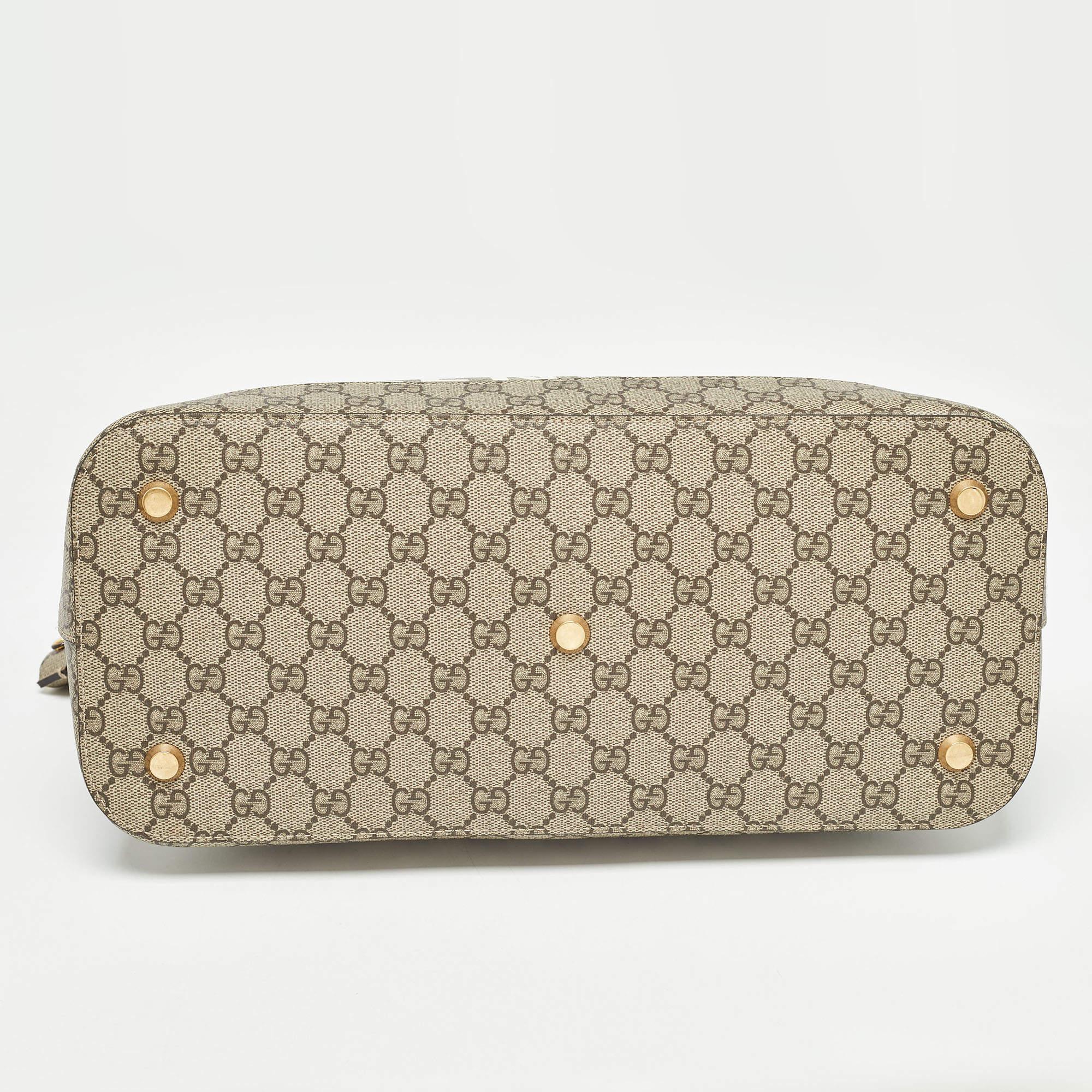 Gucci x Balenciaga GG Supreme Canvas Medium The Hacker Project Ville Satchel For Sale 1