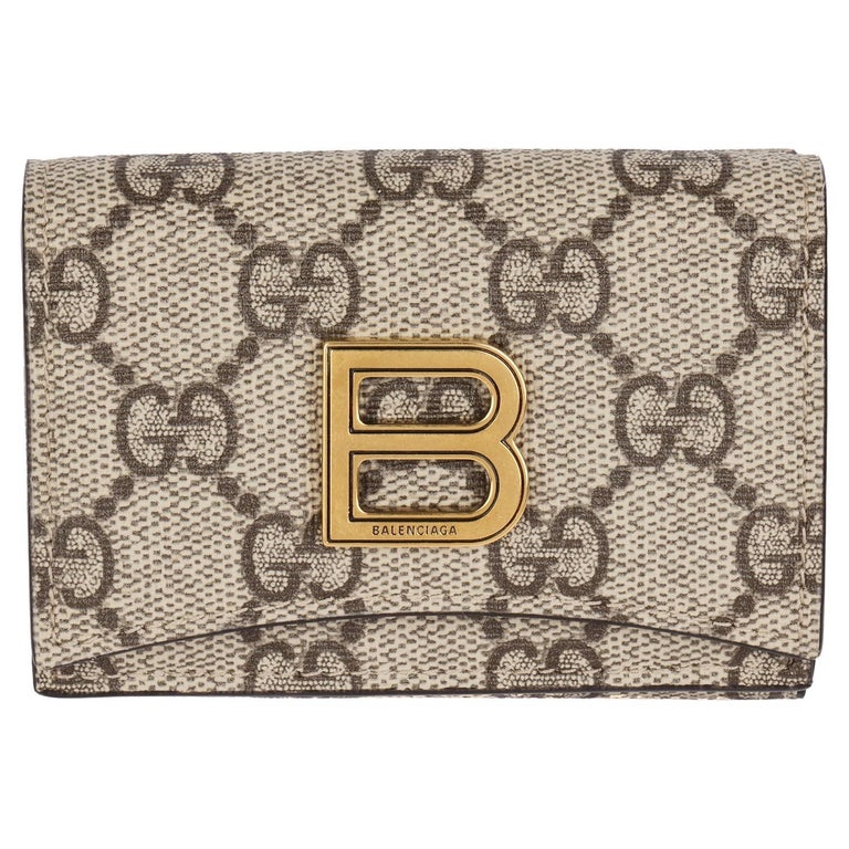 Gucci x Balenciaga The Hacker Project Bi-Fold Coin Wallet Beige