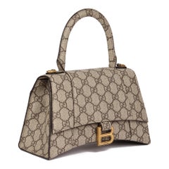 Gucci X BALENCIAGA GG SUPREME CANVAS THE HACKER PROJECT SMALL HOURGLASS