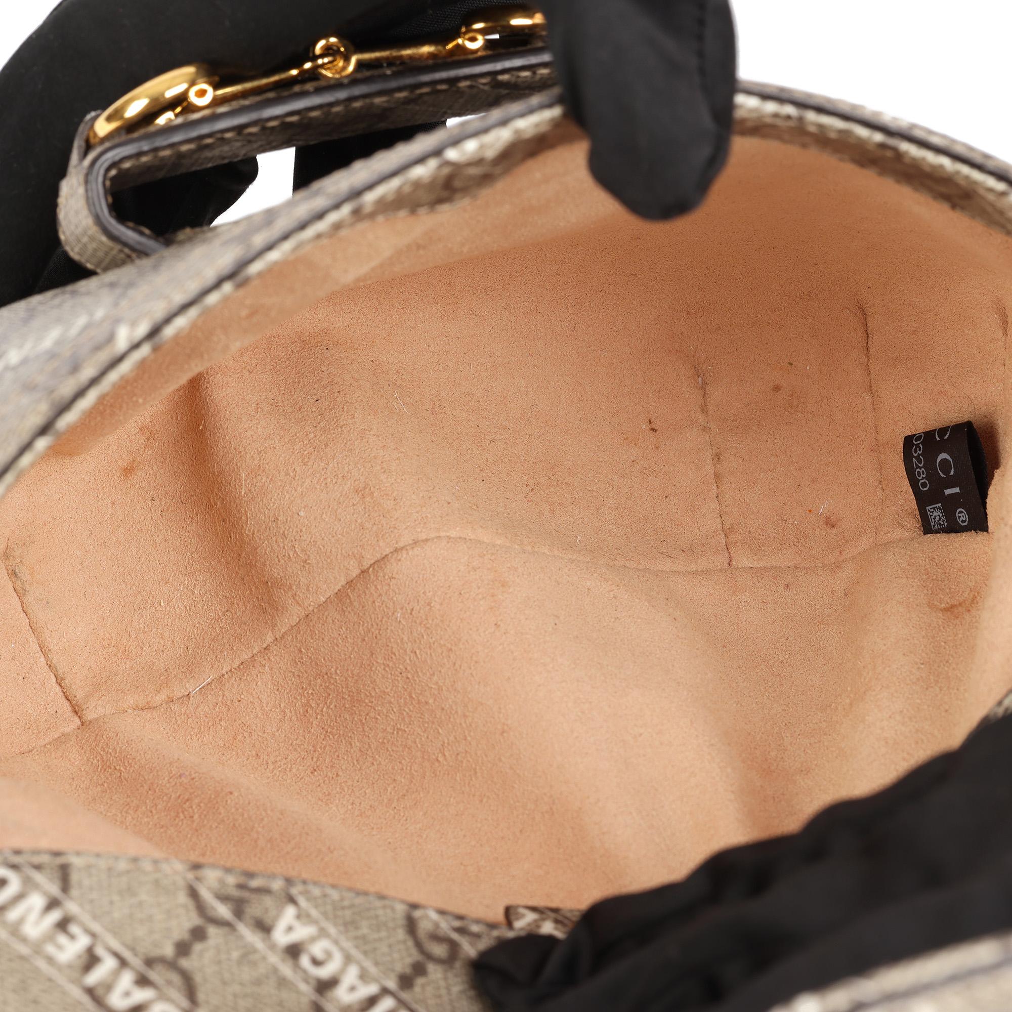 GUCCI x Balenciaga GG Supreme Canvas „The Hacker Project“ Web Mini-Pferdefäß 1955 im Angebot 6