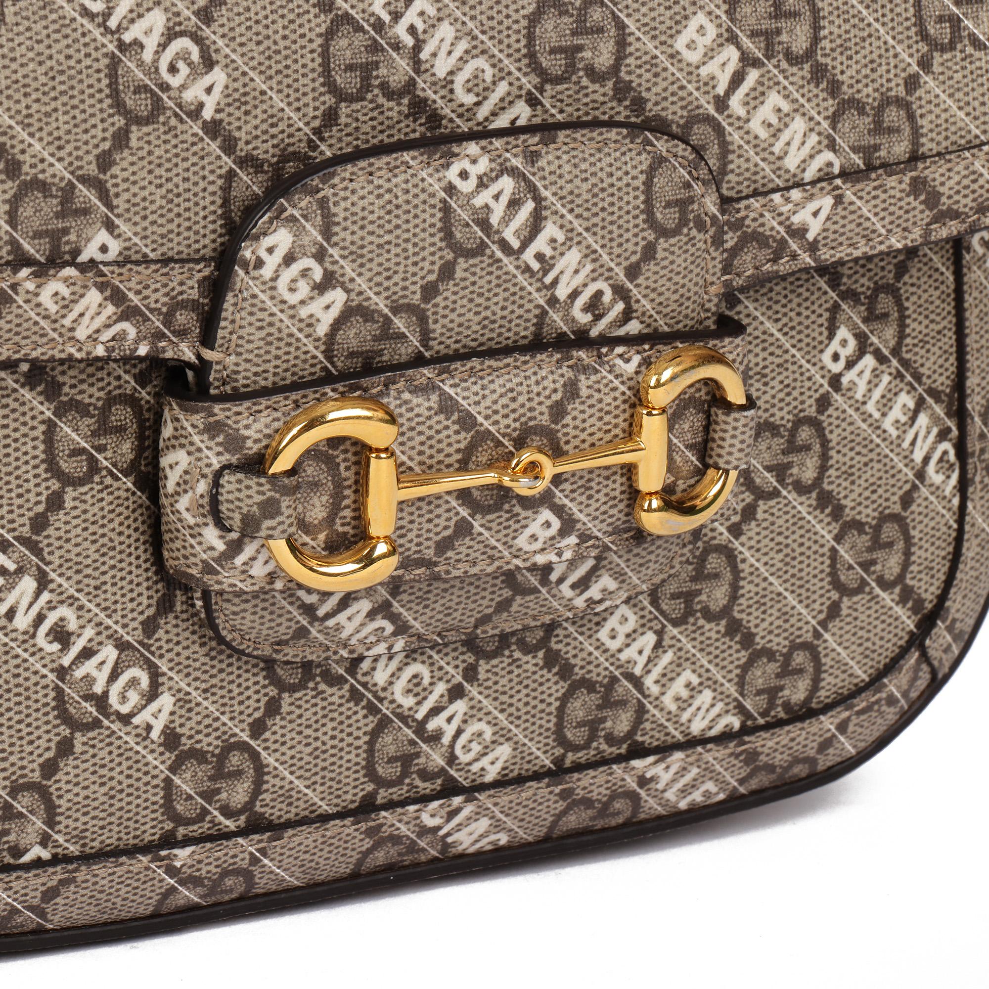 GUCCI x Balenciaga GG Supreme Canvas „The Hacker Project“ Web Mini-Pferdefäß 1955 im Angebot 2