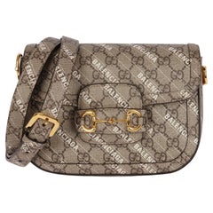 GUCCI x Balenciaga GG Lienzo Supremo The Hacker Project Web Mini Horsebit 1955
