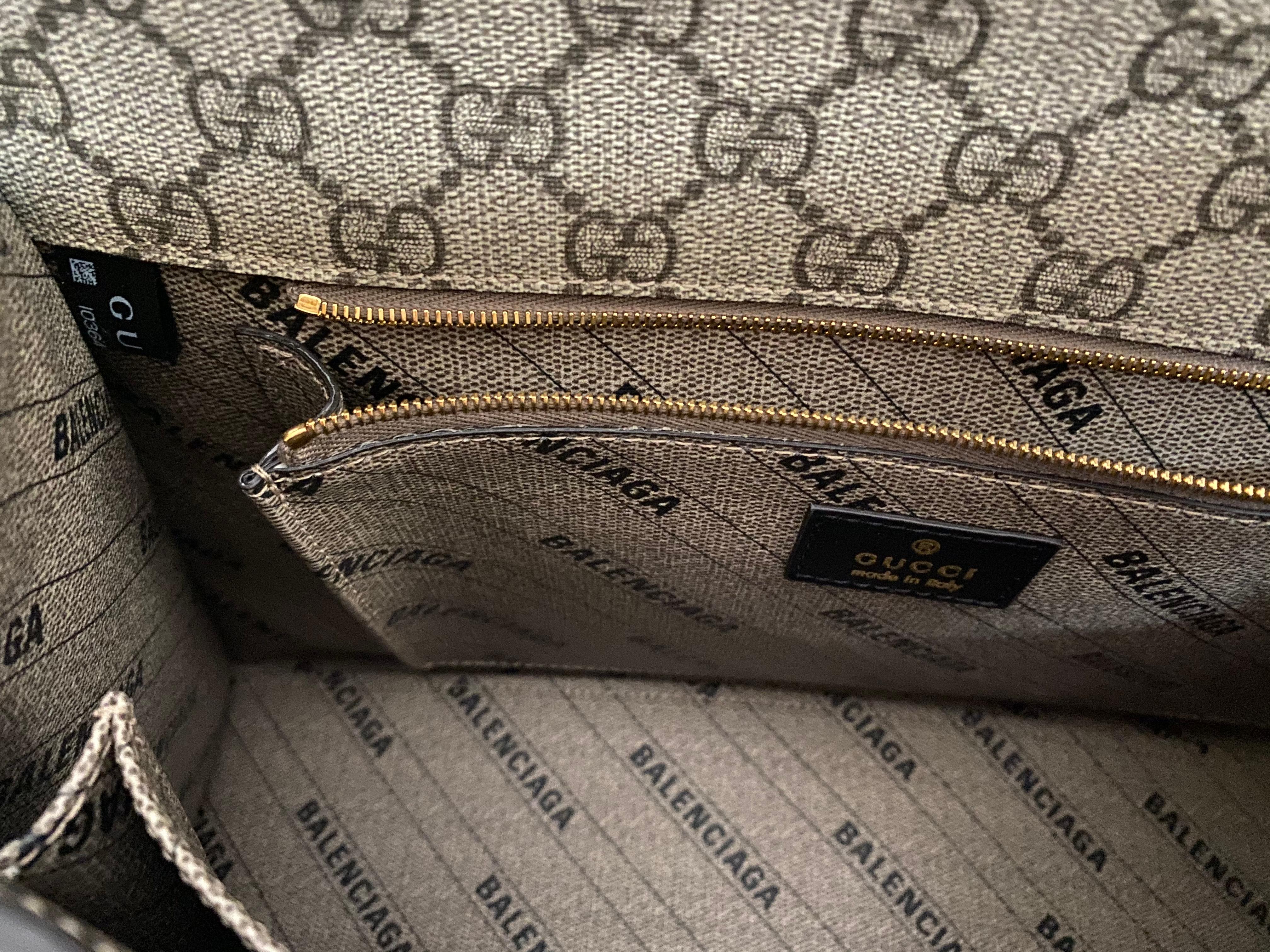 Gucci x Balenciaga Hack Aria GG Hourglass Bag MEDIUM SIZE Limited Collection NEW 1