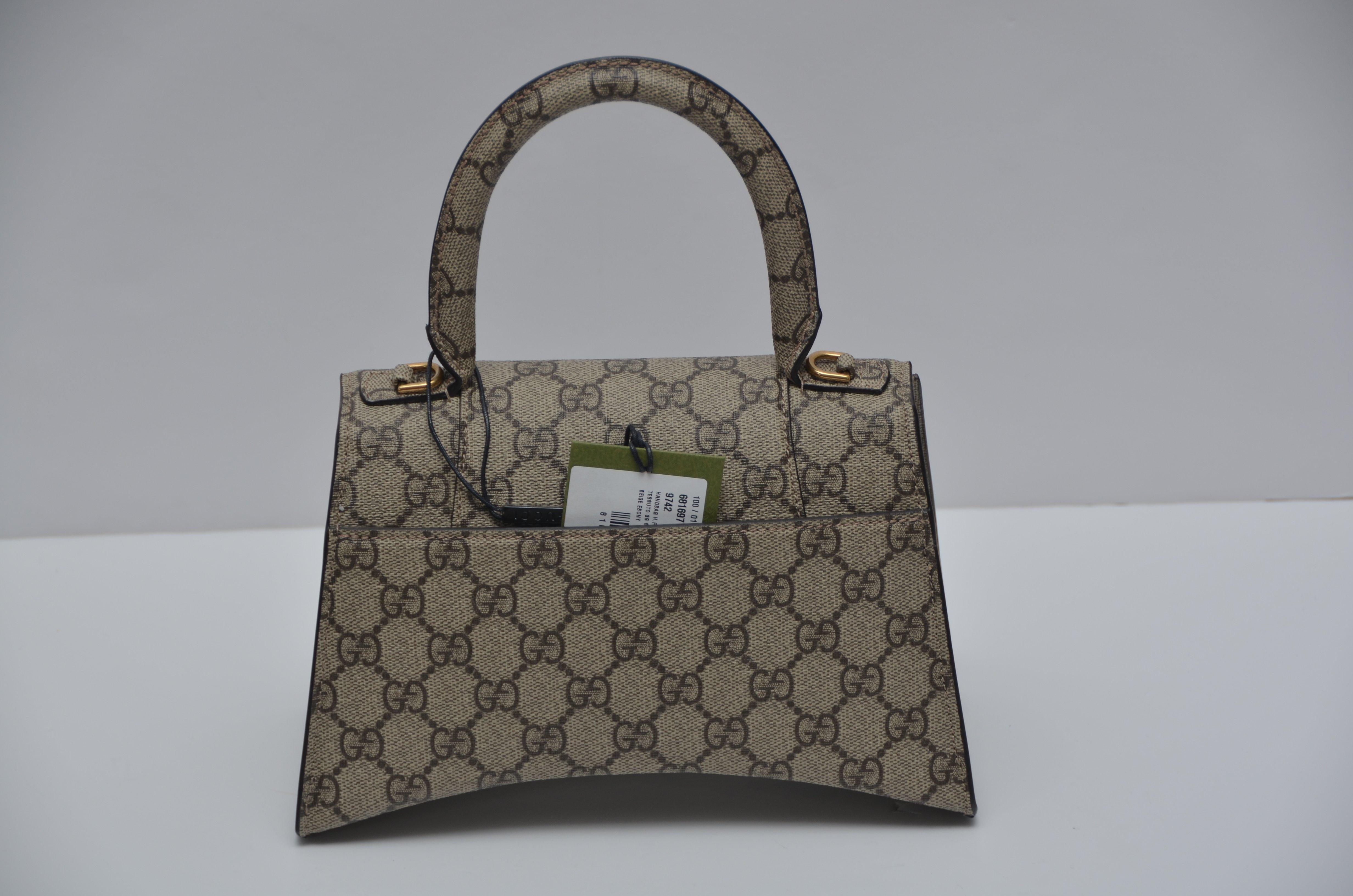 Women's or Men's Gucci X Balenciaga Hourglass Hacker Aria Supreme Canvas GG Logo Small Bag NEW  For Sale