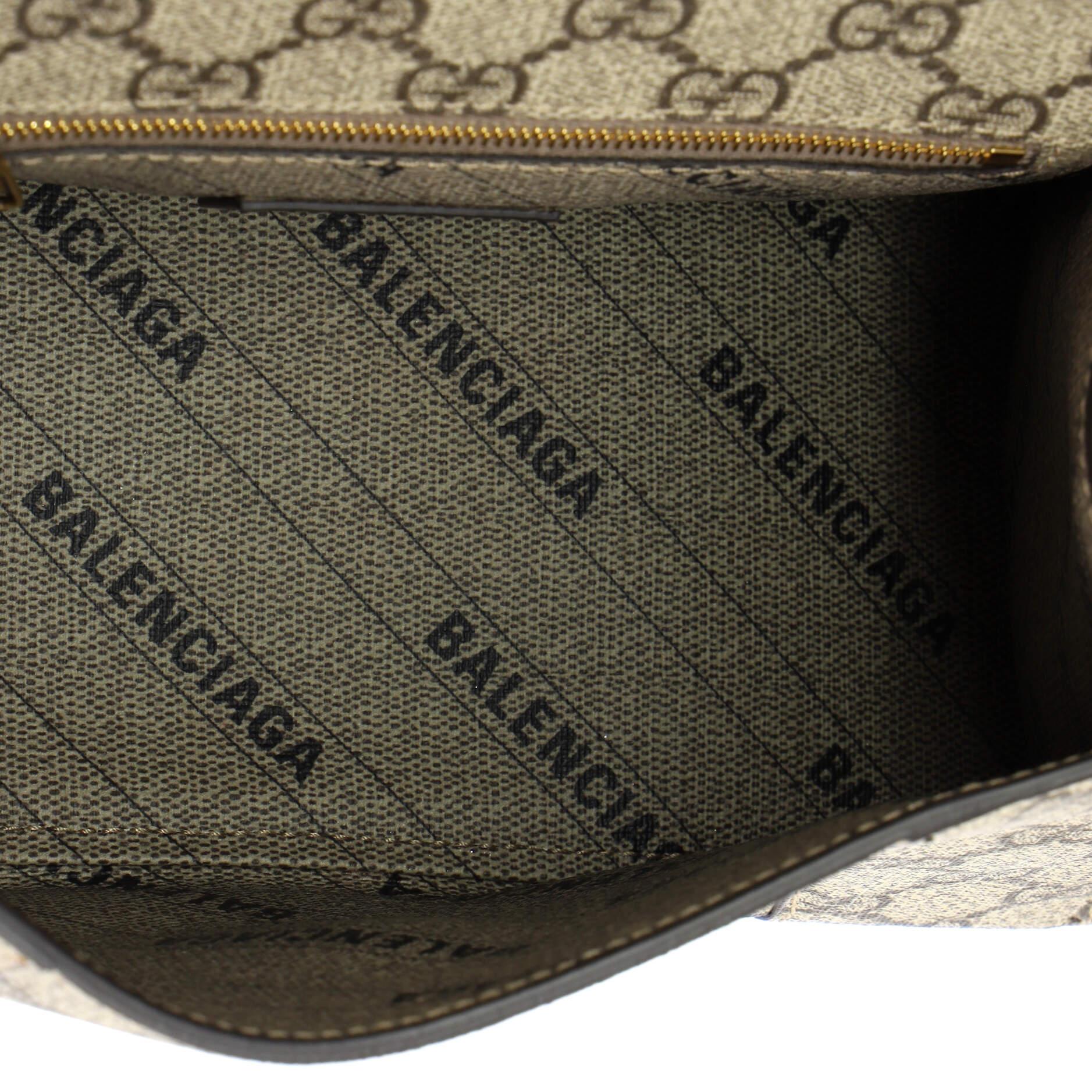 Gucci x Balenciaga The Hacker Project Sanduhr-Tasche GG aus beschichtetem Segeltuch im Zustand „Gut“ in NY, NY
