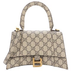Gucci x Balenciaga The Hacker Project Hourglass Top Handle Bag GG Coated Canvas