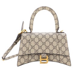 Gucci x Balenciaga The Hacker Project Sanduhr Top Handle Tasche GG beschichtet