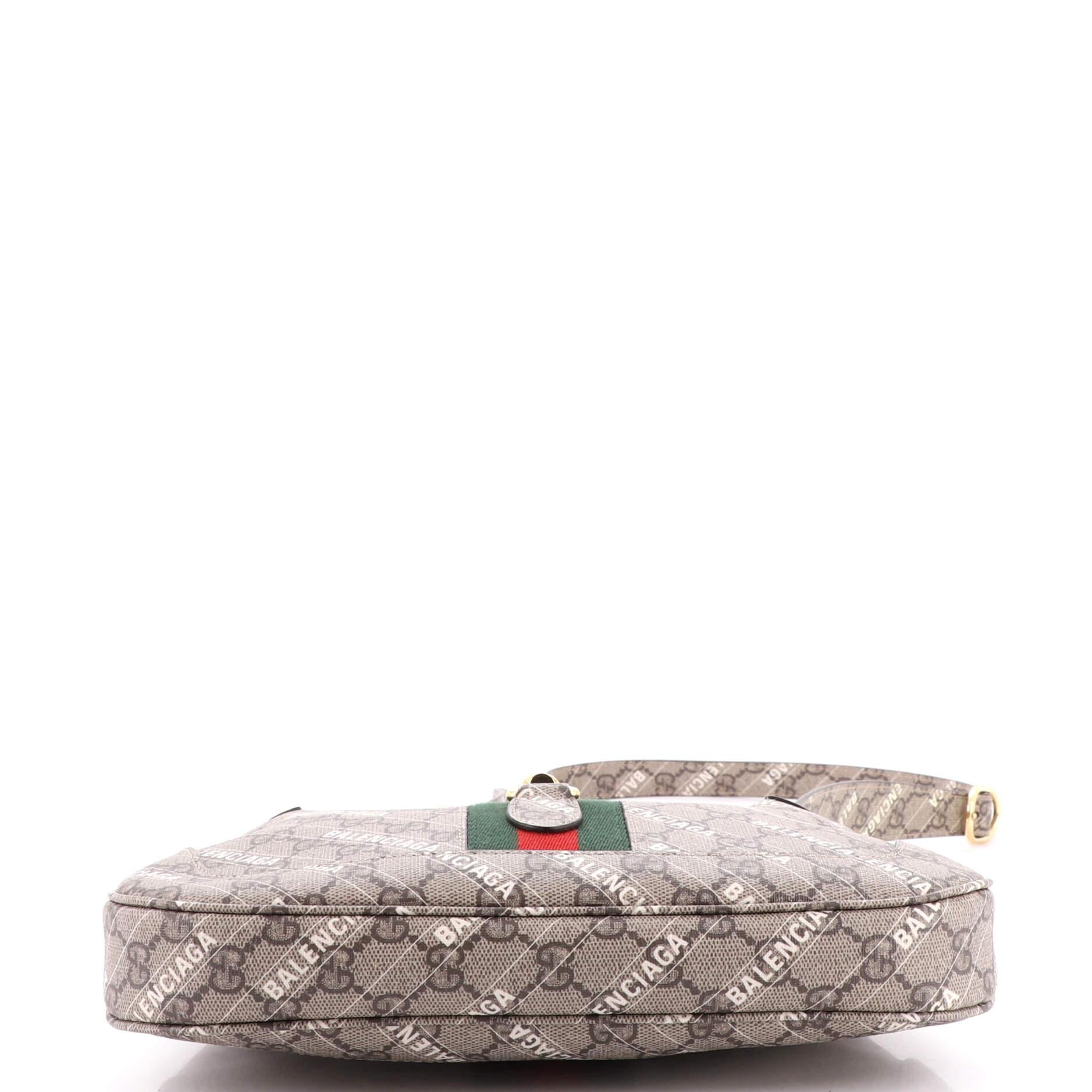 Women's or Men's Gucci x Balenciaga The Hacker Project Jackie 1961 Hobo GG Coated Canvas Small