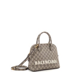 Gucci x Balenciaga The Hacker Project Logo Ville Bag GG Coated Canvas Small