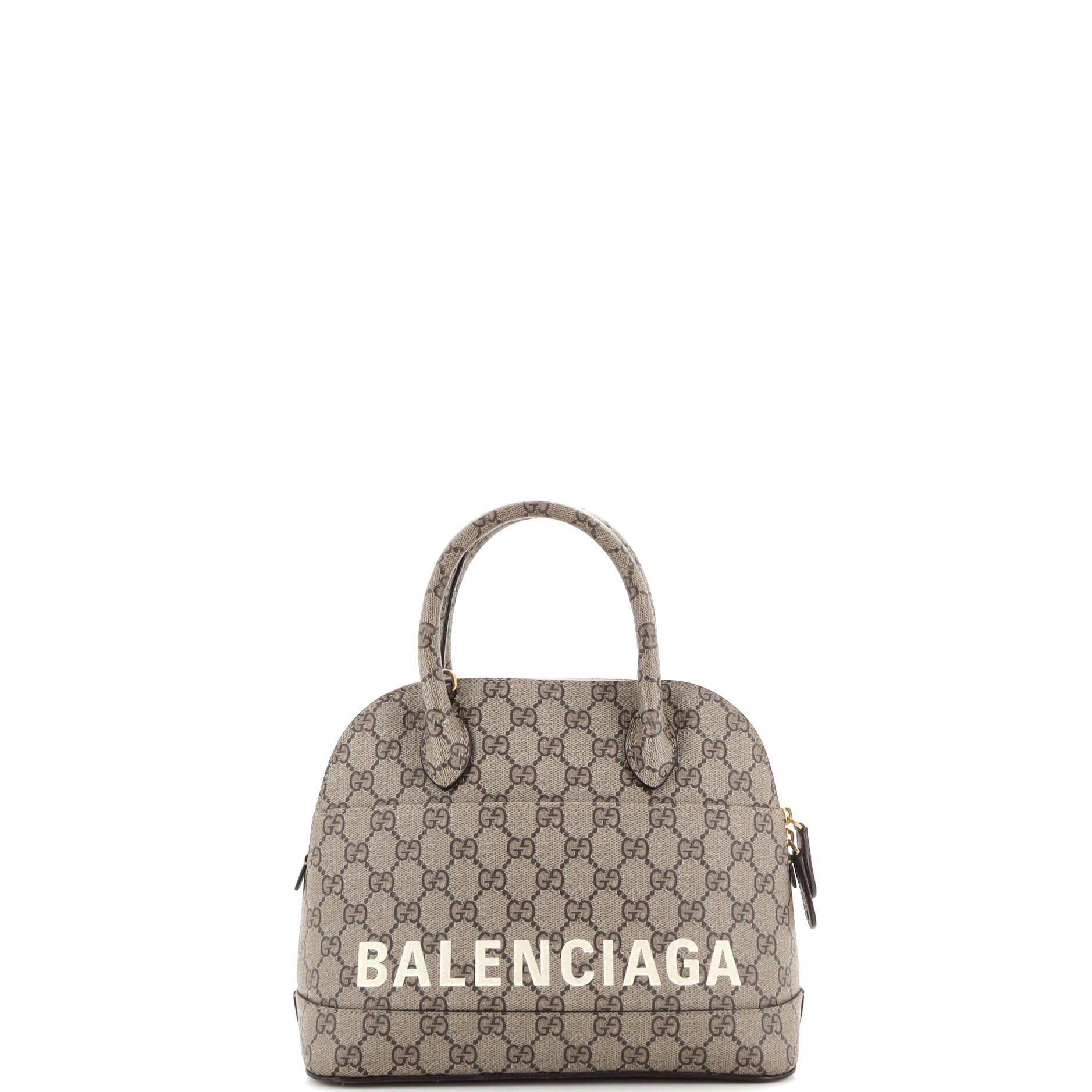 Gucci x Balenciaga The Hacker Project Logo Ville Bag GG Coated Canvas Small In Good Condition For Sale In NY, NY