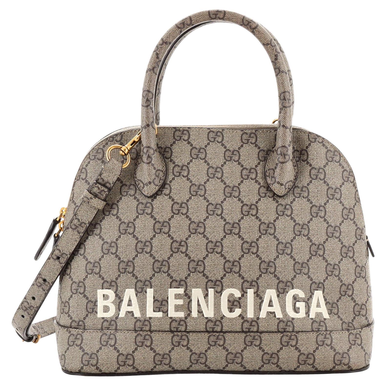 Gucci x Balenciaga The Hacker Project Logo Ville Bag GG Coated Canvas Small For Sale