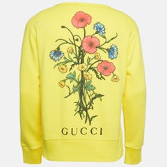 Gucci X Chateau Marmont Yellow Printed Crew Neck Sweatshirt XS