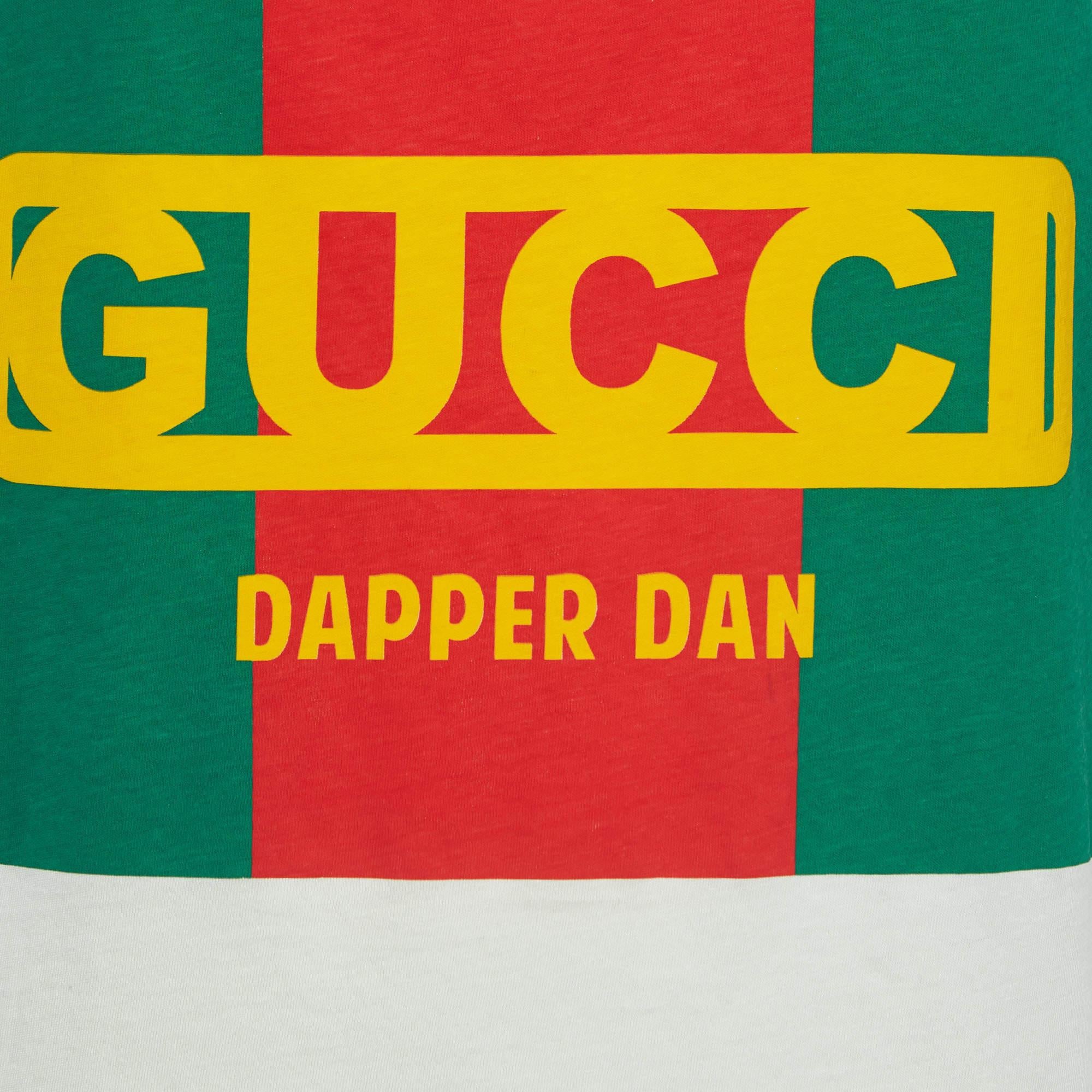 Gucci X Dan Dapper Off White Logo Printed Cotton Tank Top XS For Sale 1
