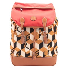 Gucci x Dans Levert Collab Rabbit Nylon and Leather Backpack Red x Brown