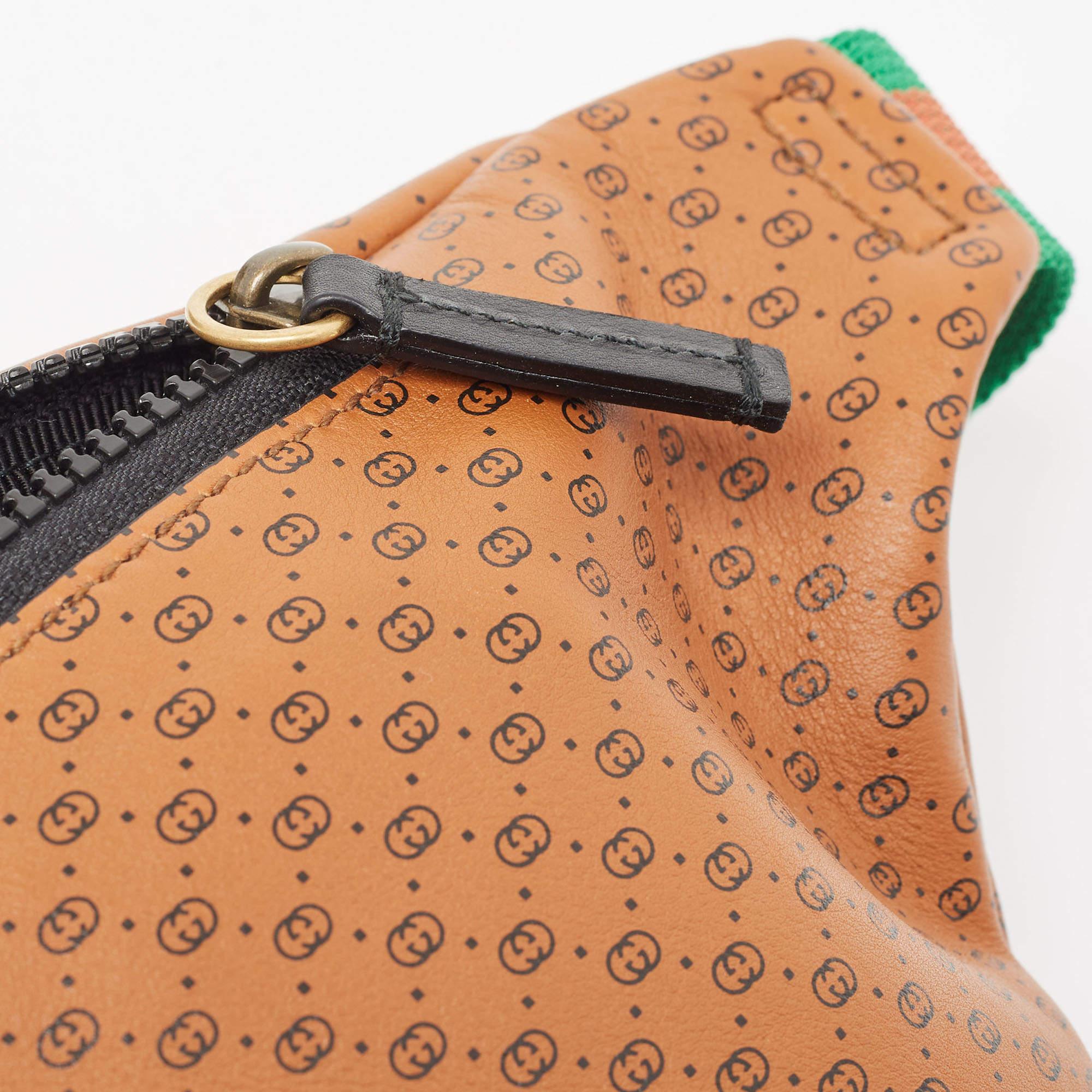 Gucci X Dapper Dan Brown Micro GG Leather Logo Belt Bag 1
