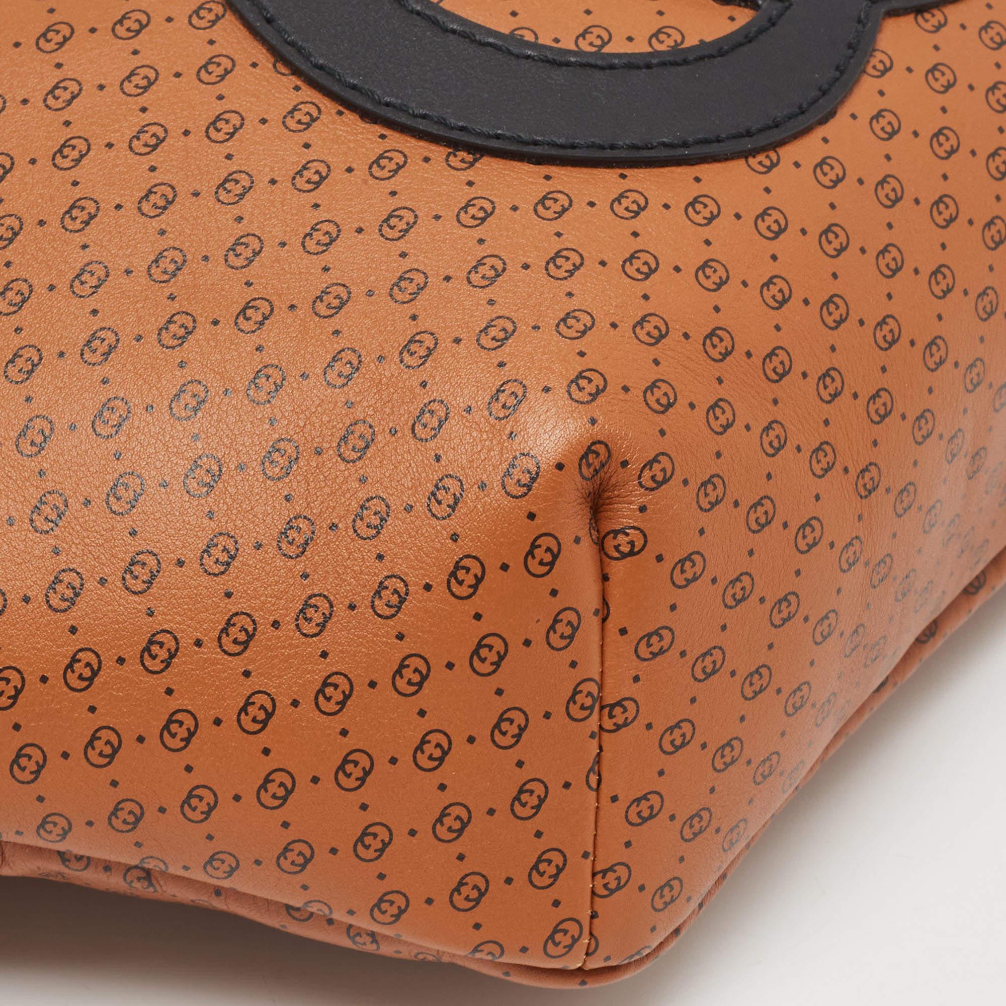 Gucci X Dapper Dan Brown Micro GG Leather Logo Belt Bag 5