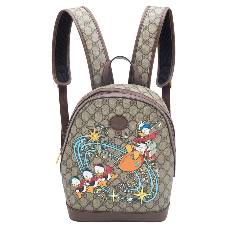 Gucci x Disney Backpack Mini GG Supreme Mickey Mouse Medium Beige