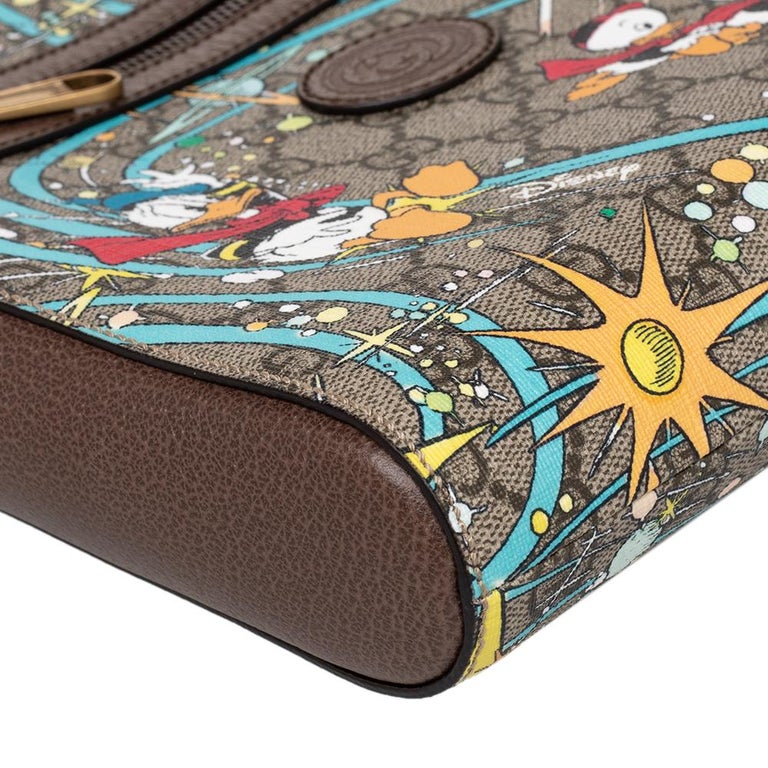 Gucci x Disney Beige GG Supreme Canvas and Leather Donald Duck