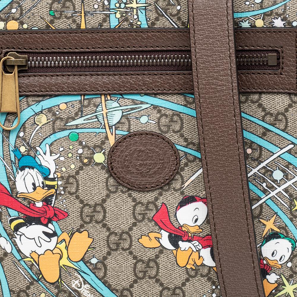 Gucci x Disney Beige GG Supreme Canvas and Leather Donald Duck Messenger Bag 1