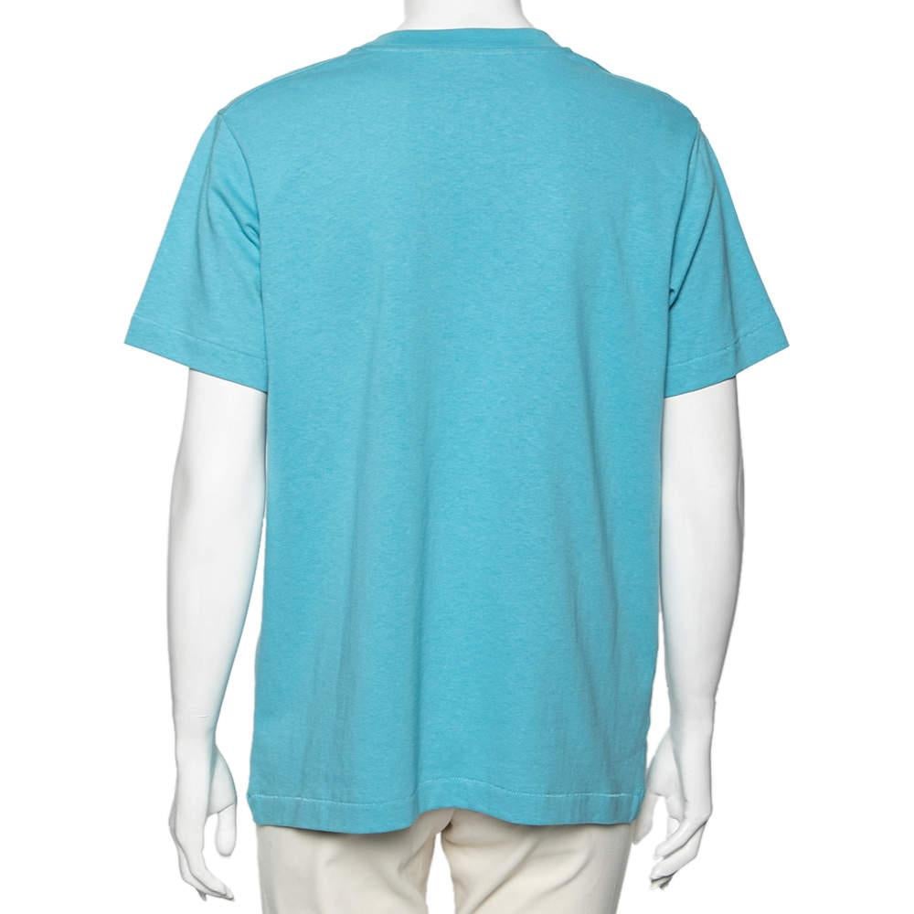 Gucci x Disney Blue Cotton printed Short Sleeve T-Shirt M In Good Condition In Dubai, Al Qouz 2