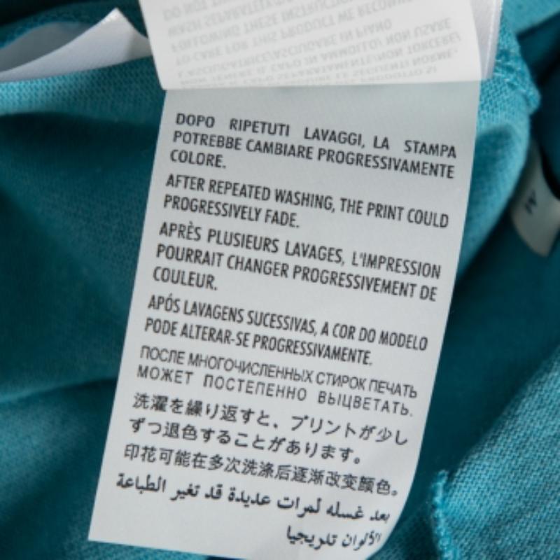  Gucci x Disney - T-shirt à manches courtes en coton imprimé bleu, taille M Pour femmes 