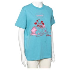 Gucci x Disney - T-shirt à manches courtes en coton imprimé bleu, taille M