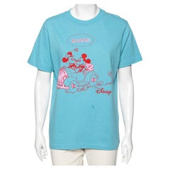 T-Shirt von Gucci x Disney aus blauer Baumwolle mit kurzen Ärmeln, M