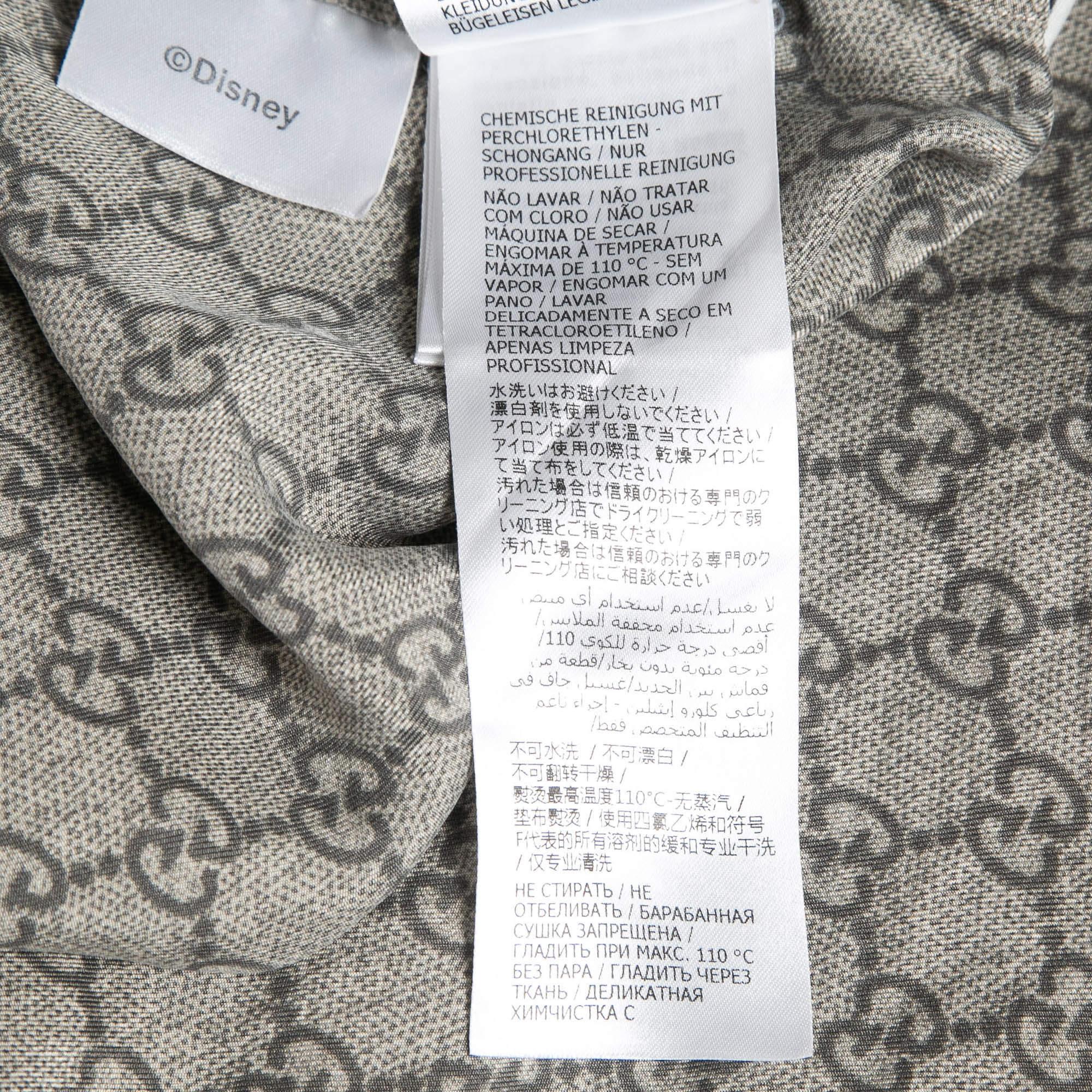  Gucci X Disney Brown GG Donald Duck imprimé « Flash »  Chemise en soie M Pour hommes 