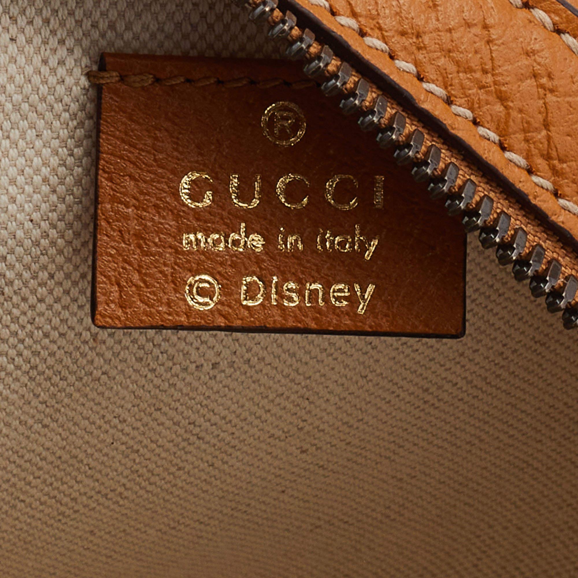 Gucci x Disney Brown GG Supreme Canvas Mini Mickey Mouse Round Shoulder Bag 3