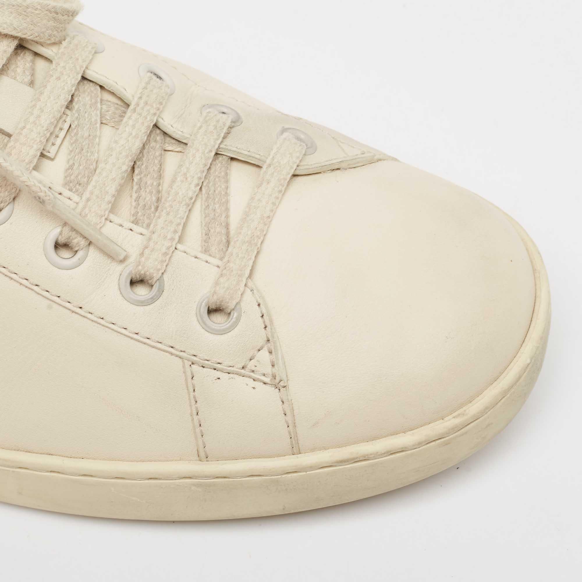 Gucci x Disney Cream Leather Mickey Mouse Ace Sneakers Size 44.5 3