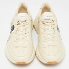 Gucci x Disney Cream Leather Mickey Mouse Rhyton Sneakers Size 47