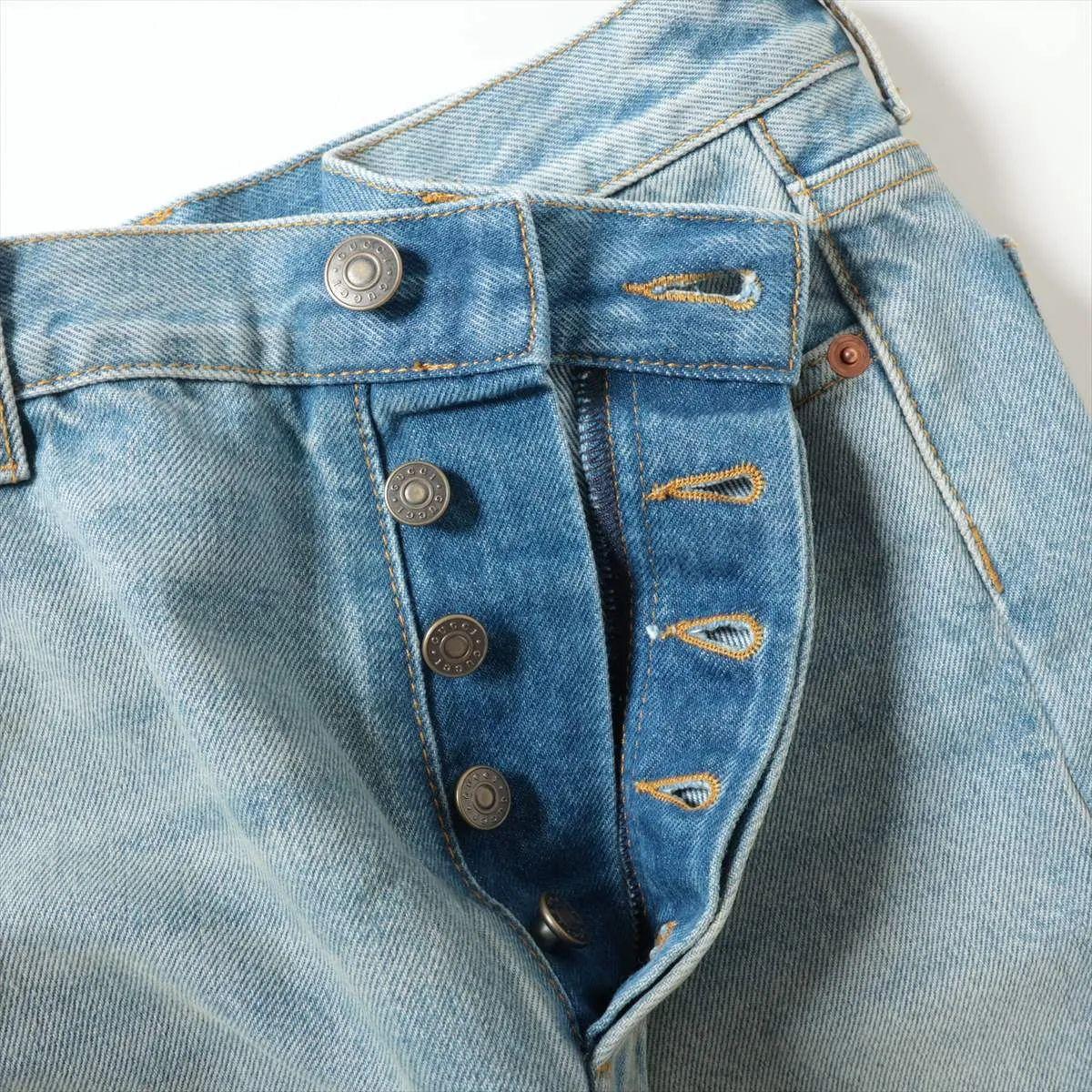 Gucci x Disney Donald Duck Coton Denim Short Pantalon Bleu Pour femmes en vente