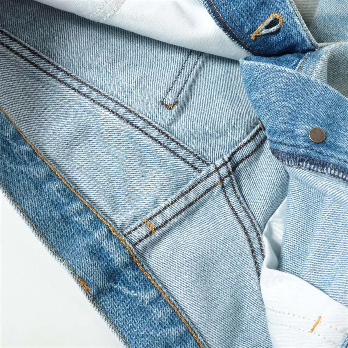 Gucci x Disney Donald Duck Coton Denim Short Pantalon Bleu en vente 1