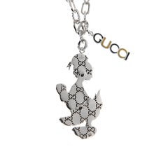 Gucci x Disney Donald Duck Sterling Silver Pendant Necklace