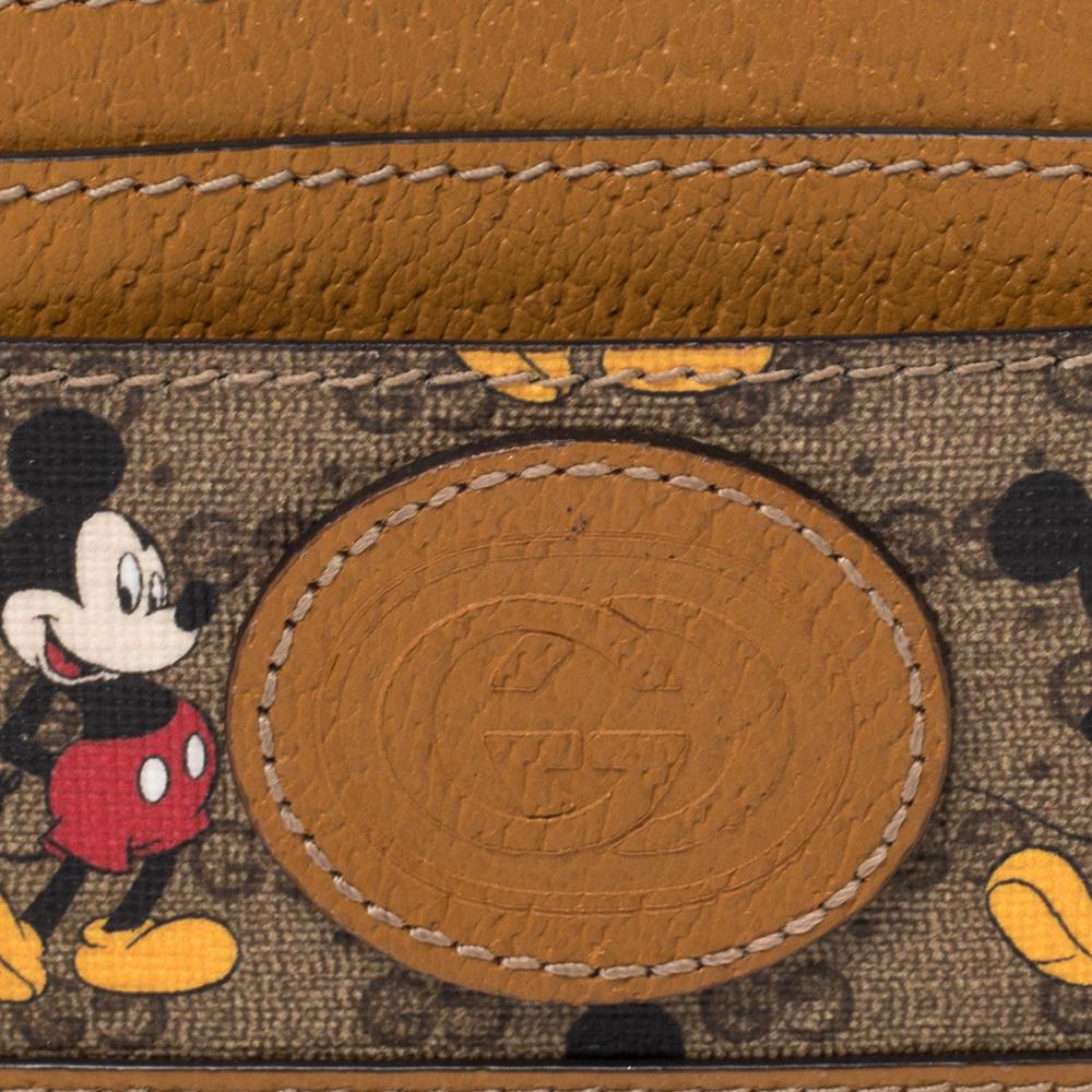 Women's Gucci x Disney GG Supreme and Leather Mickey Mouse Card Holder