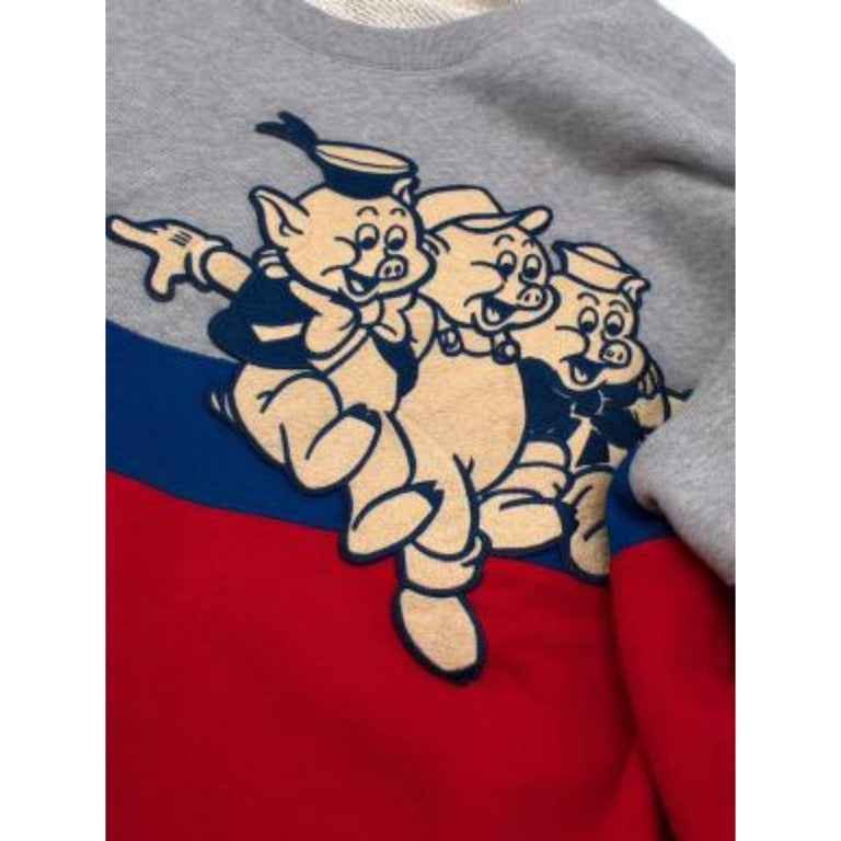 Gucci x Disney Grey '3 Little Pigs' Sweatshirt at 1stDibs