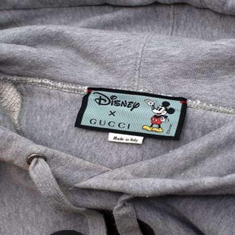 Gucci x Disney Grey Mickey Mouse Hoodie For Sale at 1stDibs