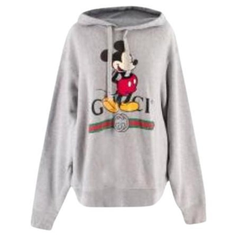 dos Pintura Decisión Gucci x Disney Grey Mickey Mouse Hoodie For Sale at 1stDibs
